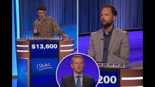 Jeopardy player makes ‘worst bet fans have seen’ that threw away prize money as Isaac Hirsch nabs [upl. by Adnarim657]