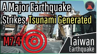 Taiwan Earthquake Update Magnitude 74 Quake Strikes Hualien Tsunamis Generated [upl. by Meras]