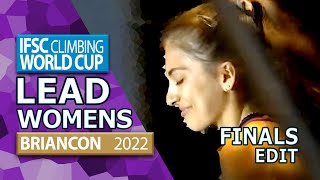 Lead Finals  Briancon  Womens  2022  IFSC World Cup [upl. by Tildie]