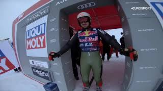 Marcel Hirscher forerunner  Kitzbuhel 2022 downhill 1  WC Apline Skiing [upl. by Desmund856]