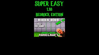 Minecraft HIDDEN DOOR  1x2 Flush Piston Door  SUPER EASY Tutorial shorts [upl. by Omiseno]