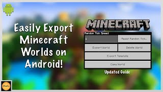 How to Easily Export and Save Minecraft Worlds on Android [upl. by Atekehs]