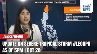 LIVE Update on Typhoon LeonPH as of 500 pm October 29 2024  Replay [upl. by Phare]