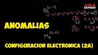 QUIMICA Anomalías Configuración Electrónica 2da A Serie Metales Transición BACHILLERATO AULAEXPRESS [upl. by Dulcie]