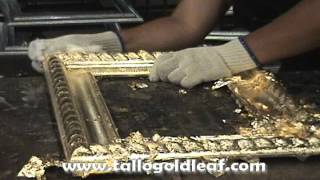 how to apply gold leaf on picture frames [upl. by Atinuahs]