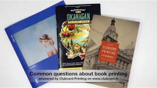 Book Printing Book Binding Frequently Asked Questions  Clubcard TV [upl. by Tennaj117]