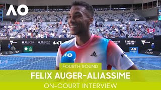 Felix AugerAliassime OnCourt Interview 4R  Australian Open 2022 [upl. by Meesak]