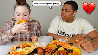 IGNORING MY BOYFRIEND PRANK SEAFOOD BOIL MUKBANG [upl. by Muirhead361]