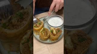 Roulés de viande hachée à la turque 🇹🇷❤️ recettefacile recette turkishfood lahmacun [upl. by Kayla460]