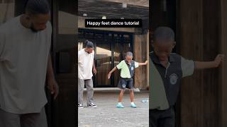 Best happy feet dance tutorial🕺🏽with little boy rate him🥹 short dance tutorial 100shorts2024 [upl. by Nednil420]