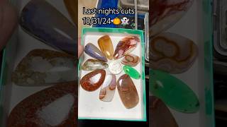 Last nights cuts 103124🎃lapidary gemstones crystals silversmith agate rockhound newmexico [upl. by Doty]