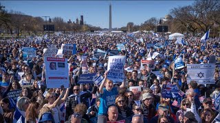 Thousands gather for March for Israel rally in DC [upl. by Yanej]