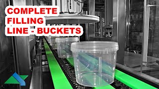 Buckets  Filling And Capping Monoblock I ALBERTINA Machinery [upl. by Doley205]