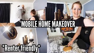 MOBILE HOME MAKEOVER  LIVING ROOM ART GALLERY  RENTER FRIENDLY  KIMI COPE [upl. by Kinghorn]