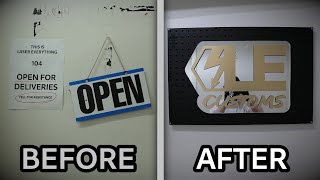 Mirror Acrylic Rowmark Shop Entrance Sign  Adhesive Issues [upl. by Rehpotsirhk]