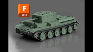 Cromwell tank modelling Fusion 360 vehicle Tutorial [upl. by Edla338]