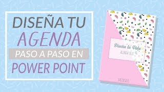 DISEÑA TU AGENDA PASO A PASO EN POWER POINT ESTILO 90S Fácil [upl. by Anieral]