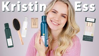 Reviewing Kristin Ess New Products Scalp Brushes Dry Conditioner Clips Bobby Pins OMG [upl. by Behnken]