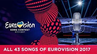 RECAP All the songs of the 2017 Eurovision Song Contest [upl. by Alihet]