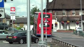 HD London buses arriving and leaving Elstree amp Borehamwood Station [upl. by Aihtennek609]