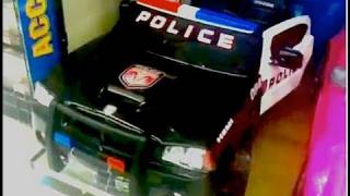 Cool Dodge Charger Police Cruiser and Barbie Toy Rideon review by Mike Mozart [upl. by Sirdna]