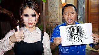 ELVINA KESURUPAN MENGGAMBAR HANTU TENGAH MALAM SEMUA PANIK [upl. by Yaner248]