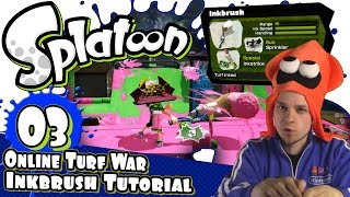 Splatoon Online Turf War Part 3  Inkbrush Tutorial FaceCam  HD1080p  GamePad [upl. by Nylirehc]