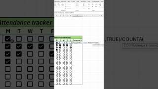 In Just 30 sec 🔥 prepare attendance tracker in excel 😍 [upl. by Aronael992]