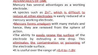 POLAROGRAPHYDropping Mercury Electrode DME [upl. by Youngran980]
