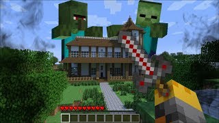 GIANT ZOMBIE APPEARS IN MY MINECRAFT HOUSE  Minecraft Mods [upl. by Siseneg620]