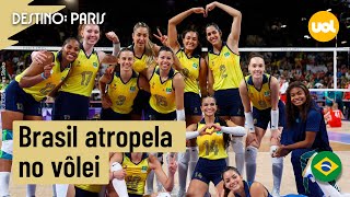 OLIMPÍADAS 2024 BRASIL VENCE POLÔNIA NO VÔLEI FEMININO E AVANÇA ÀS QUARTAS EM PRIMEIRO [upl. by Loralyn]