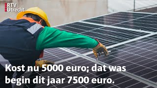 Zonnepanelen weer een stuk goedkoper maar interesse neemt af  RTV Utrecht [upl. by Zipnick]