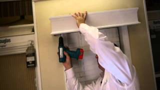 How to Install Real Wood Cornice outside mount to Your Windows  BlindsOnLinecom [upl. by Anitnuahs985]