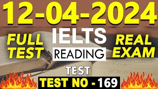 IELTS Reading Test 2024 with Answers  12042024  Test No  169 [upl. by Irek]