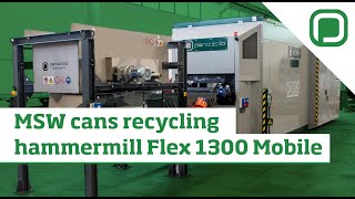 Panizzolo  MSW cans  RSU  recycling plant  Hammermill Flex Mobile [upl. by Reste797]