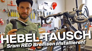 Die neuen SRAM RED Bremshebel montieren oder umbauen InstallationsAnleitung [upl. by Scutt]