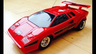 Taiyo Lamborghini Countach LP500S Vintage RC Tyco Car Nostalgia RC [upl. by Barrada]