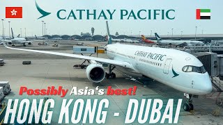 MUST FLY Cathay Pacific  Hong Kong  Dubai  Cathay Pacific Economy Class  A350900  Trip Report [upl. by Tap]