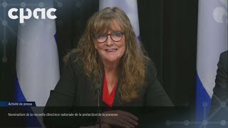 Le ministre Lionel Carmant présente la nouvelle directrice de la DPJ – 31 octobre 2024 [upl. by Ellesirg]