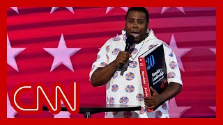 Kenan Thompson tells friends about Project 2025 in DNC skit [upl. by Langill581]