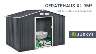 Gerätehaus XL aus Stahl – Schaffe Ordnung in deinem Garten JUSKYS [upl. by Llerat]