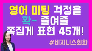 영어 미팅 걱정을 확 줄여줄 쪽집게 표현 45개 영어 회의 준비는 이 영상으로 하세요🤝💙 [upl. by Nos85]