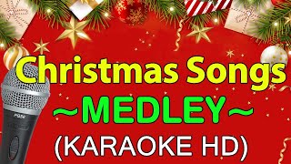 Best Christmas Songs Medley  KARAOKE HD [upl. by Willabella332]