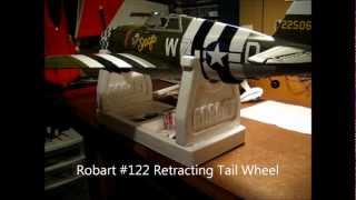 Park Zone P47 Snafu Retract Tail wheelwmv [upl. by Hobbs]