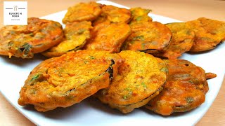 Baingan Pakora recipe by Europe and Food  Baingan K Pakoray by Europe and Food [upl. by Drofla]