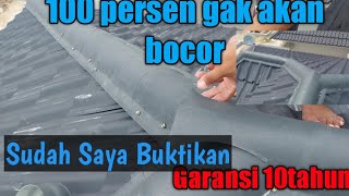 Cara pasang RabungNok atap gentel metal sakuraroof [upl. by Frayne]