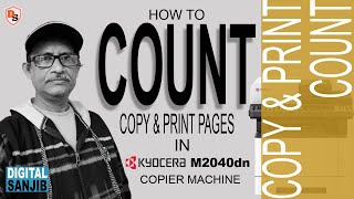 How To Count Copy amp Print Pages In Kyocera M2040dn I Kyocera Copy amp Print Count Settings [upl. by Astto]