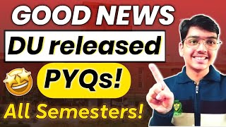 DU released Previous Year Question Papers 🔥I How to get DU PYQs I delhiuniversity [upl. by Ymmij]