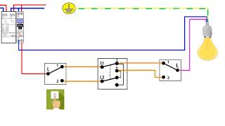 Schéma électrique du va et vient a 3 interrupteur  permutateur [upl. by Nrubliw]