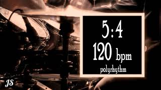 120 Bpm  54 Polyrhythm Drum Beat [upl. by Leizahaj]